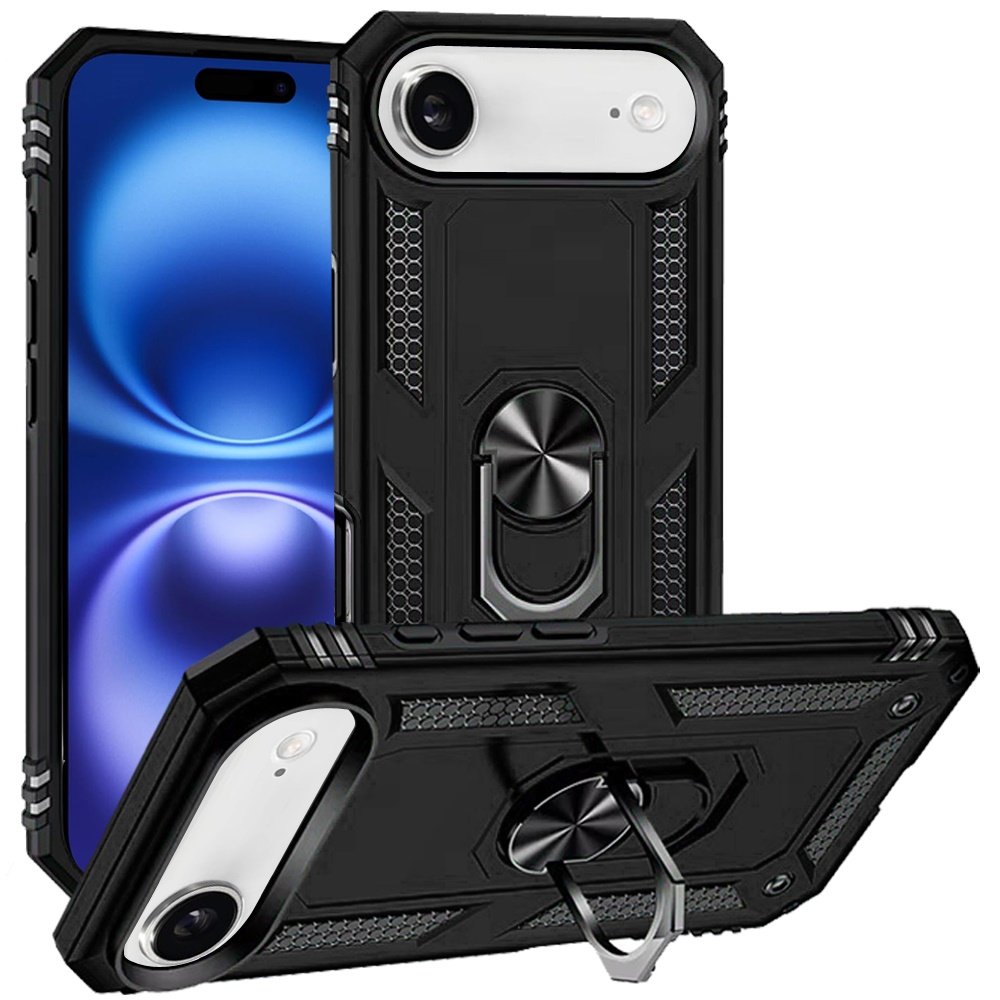 for iphone 17 air ring magnetic kickstand hybrid case cover black