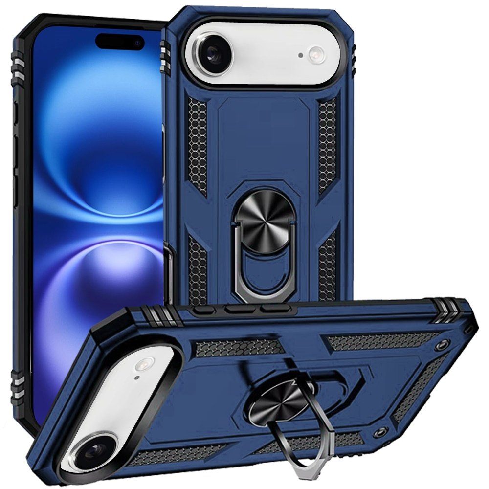 for iphone 17 air ring magnetic kickstand hybrid case cover blue