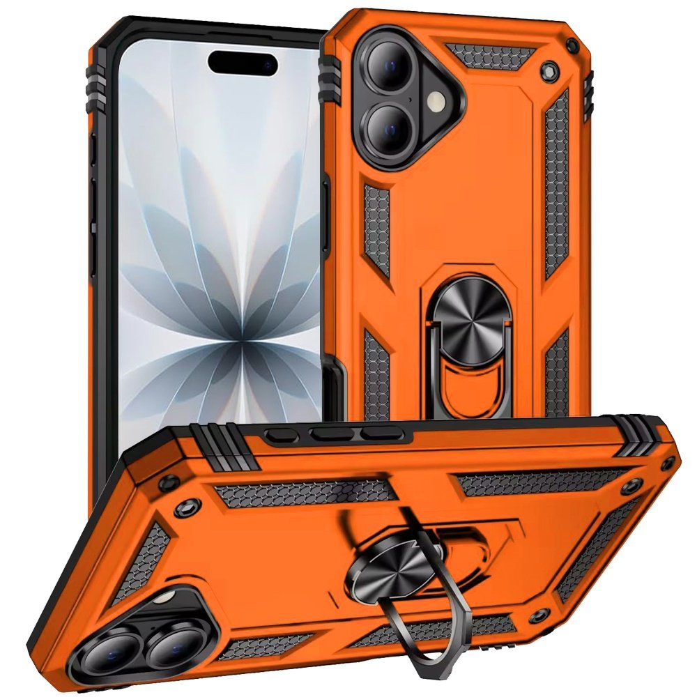 for iphone 17 ring magnetic kickstand hybrid case cover cosmic orange