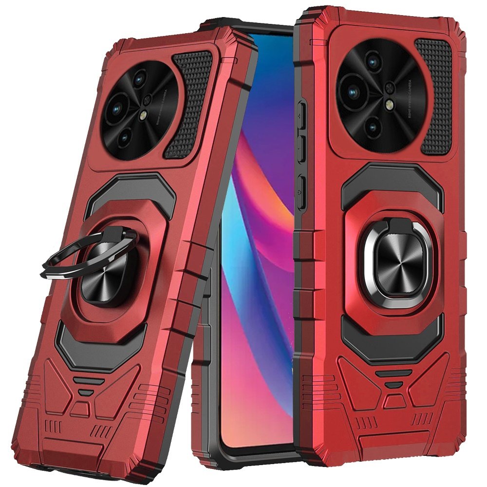 for tcl 50 xl 5g robotic hybrid with magnetic ring stand case cover red