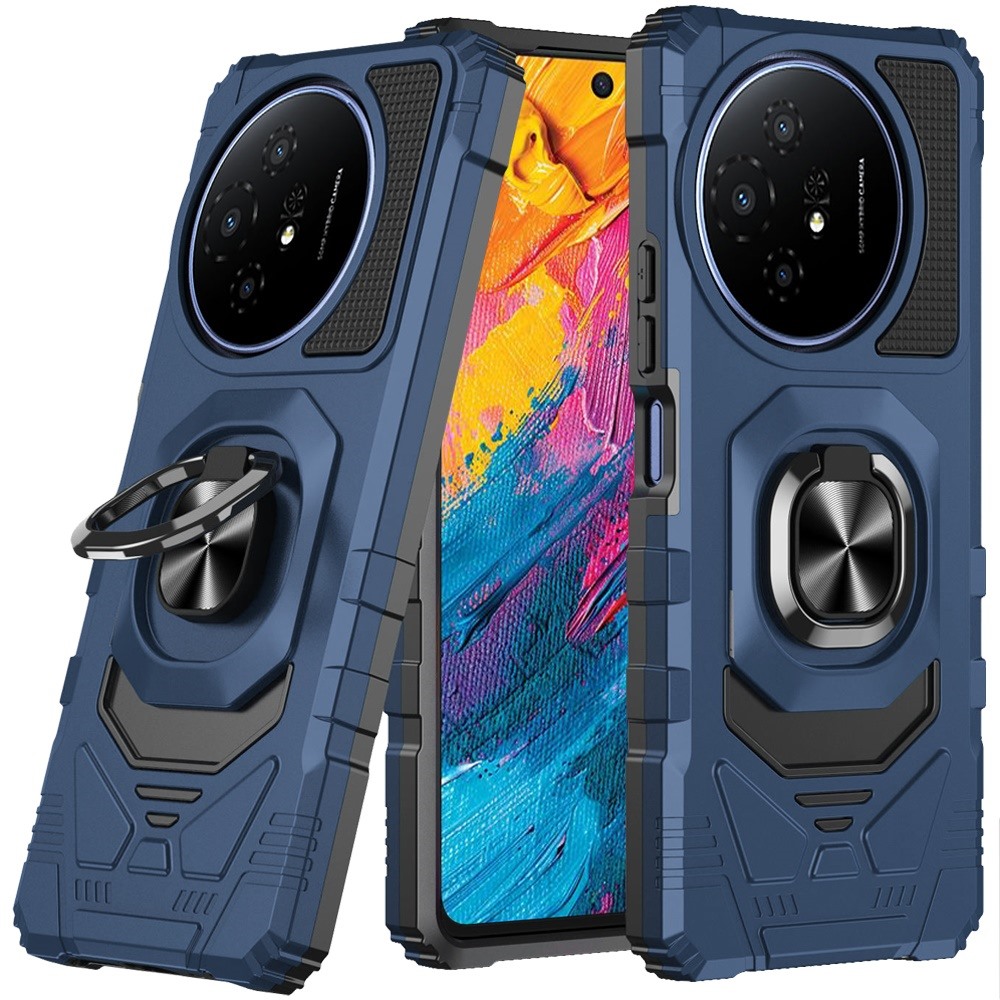 for tcl 60 xe robotic hybrid with magnetic ring stand case cover dark blue