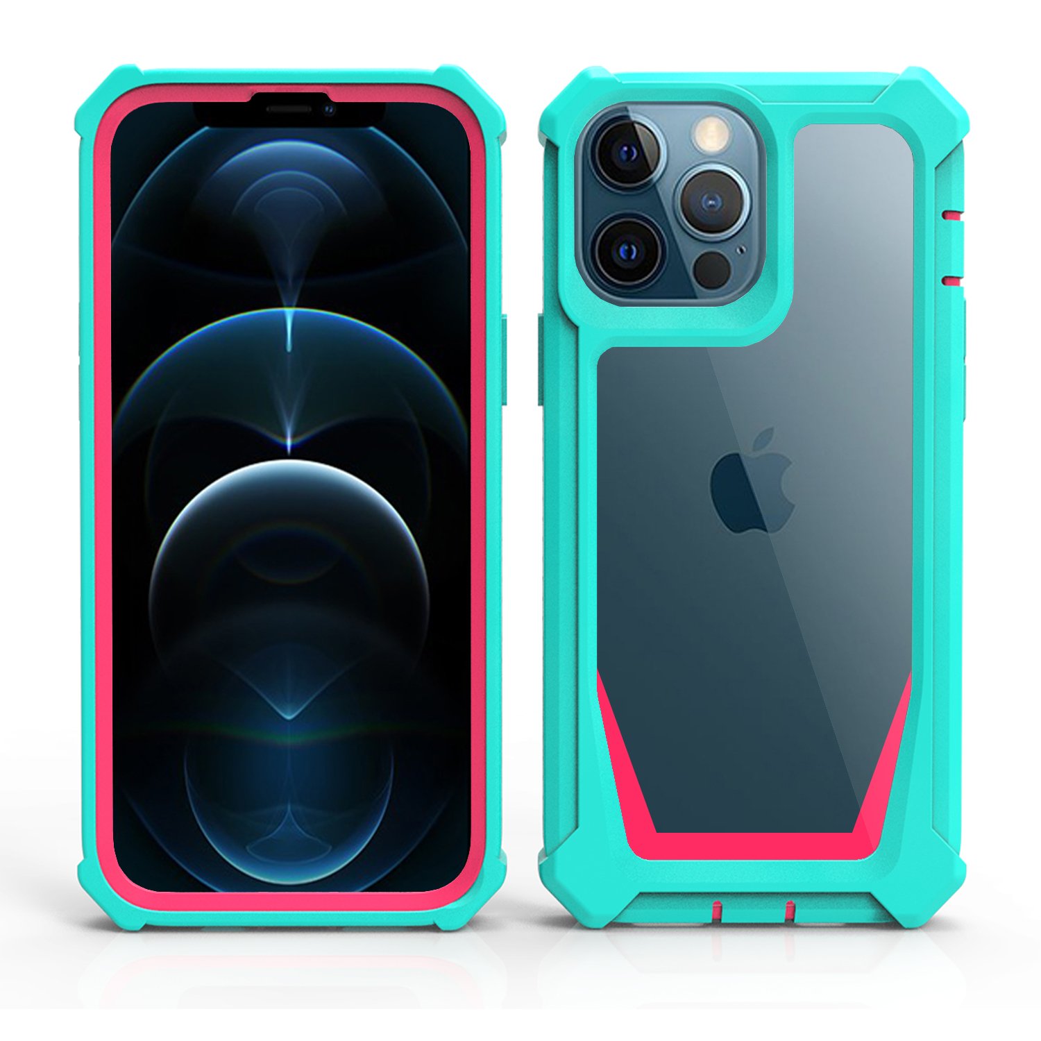 for apple iphone 14 pro 6.1" rock solid tough shockproof ultimate hybrid case cover color combination h