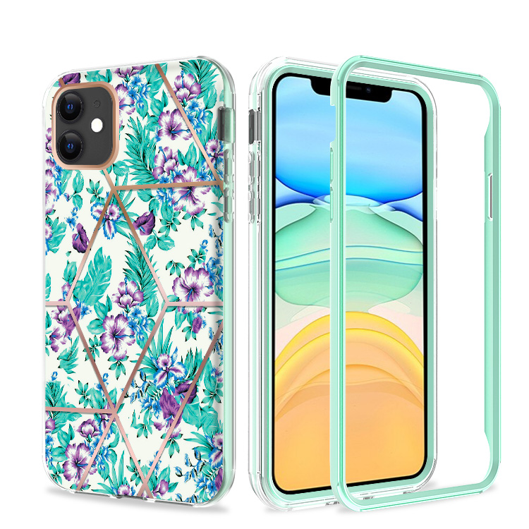 for apple iphone 14 pro 6.1" slick 3in1 premium imd electroplated hybrid design case cover e