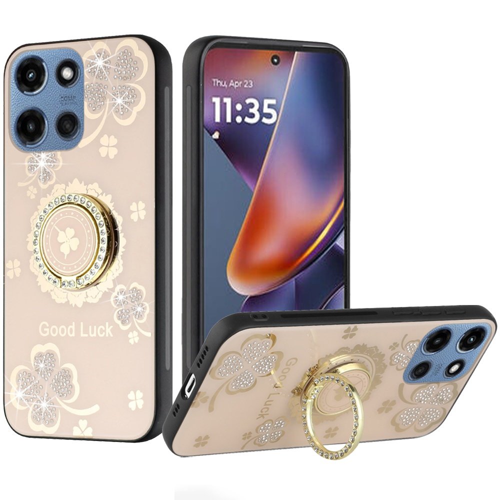 for moto g 5g 2025/2026 g play 2026 splendid diamond glitter ornaments engraving case cover good luck floral gold