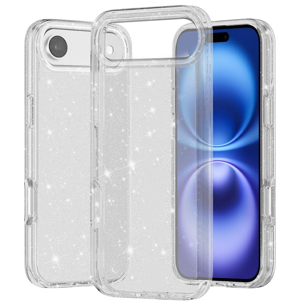 for iphone 17 air glitter ultra thick 3mm transparent hybrid case cover clear