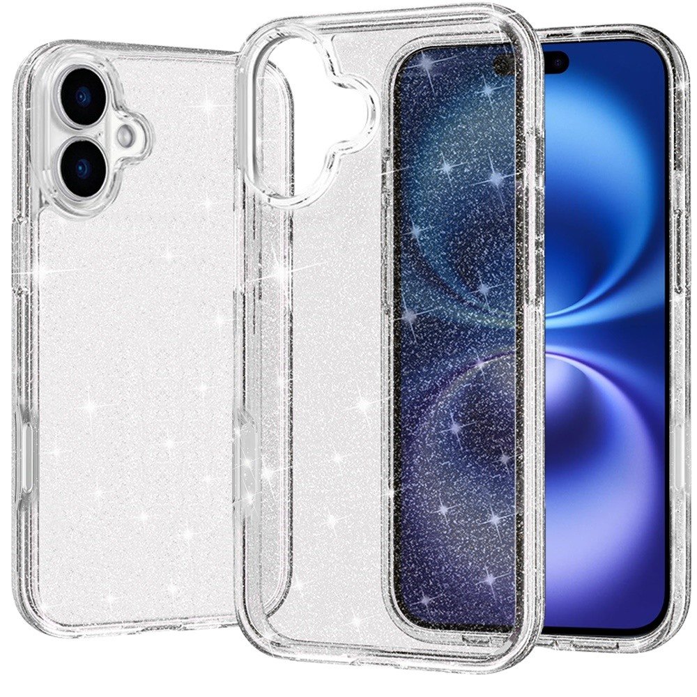 for iphone 17 glitter ultra thick 3mm transparent hybrid case cover clear