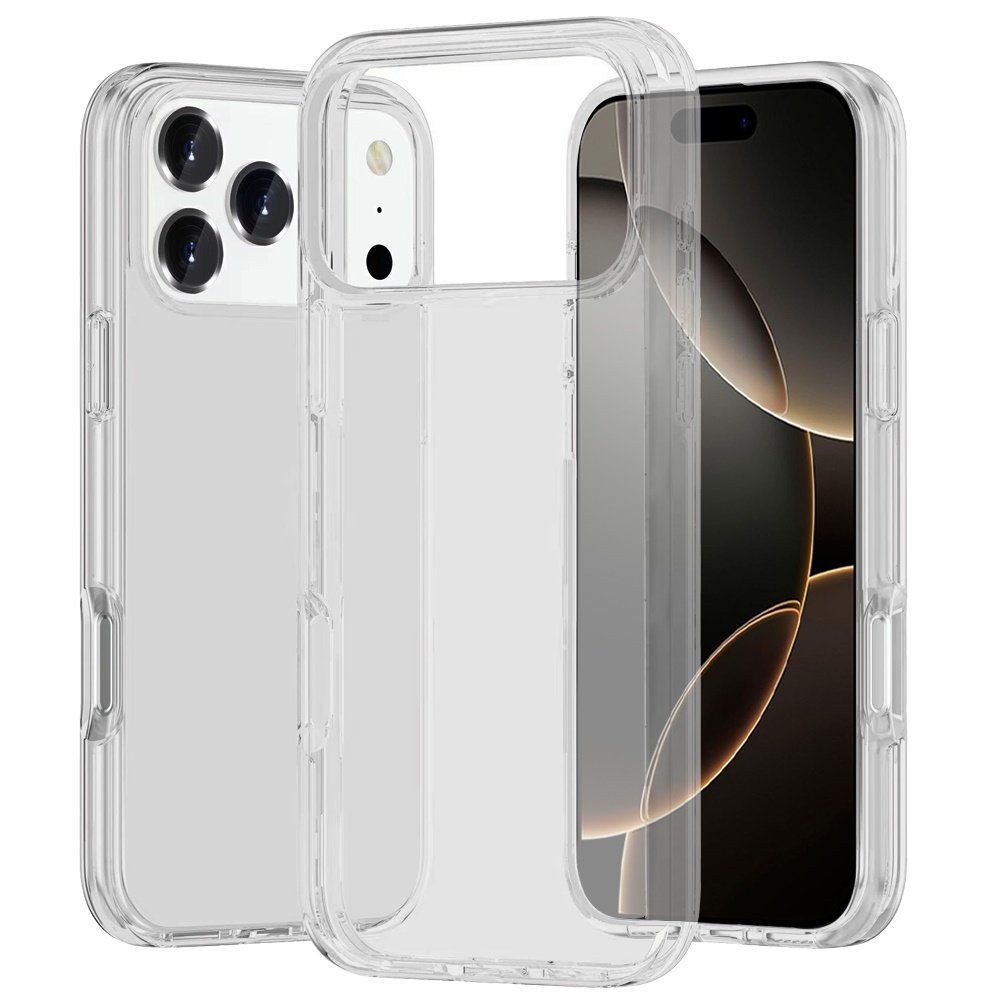 for iphone 17 pro max sturdy ultra thick 3mm transparent hybrid case cover clear