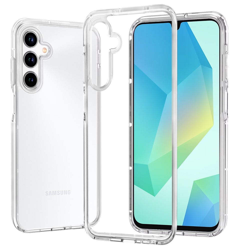 for samsung a16 5g sturdy ultra thick 3mm transparent hybrid case cover clear