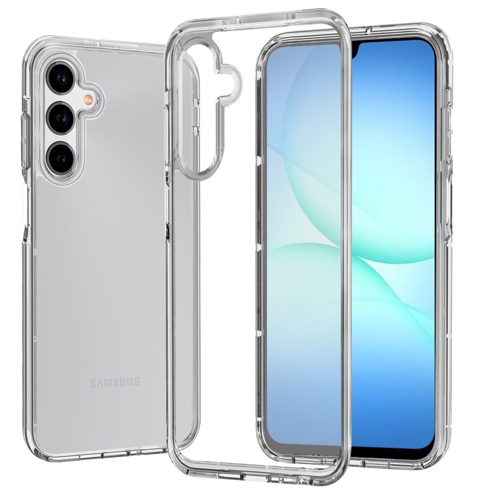 for samsung a17 5g sturdy ultra thick 3mm transparent hybrid case cover smoke