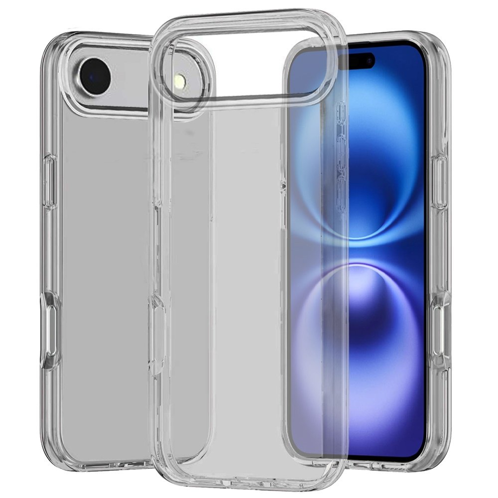 for iphone 17 air sturdy ultra thick 3mm transparent hybrid case cover smoke