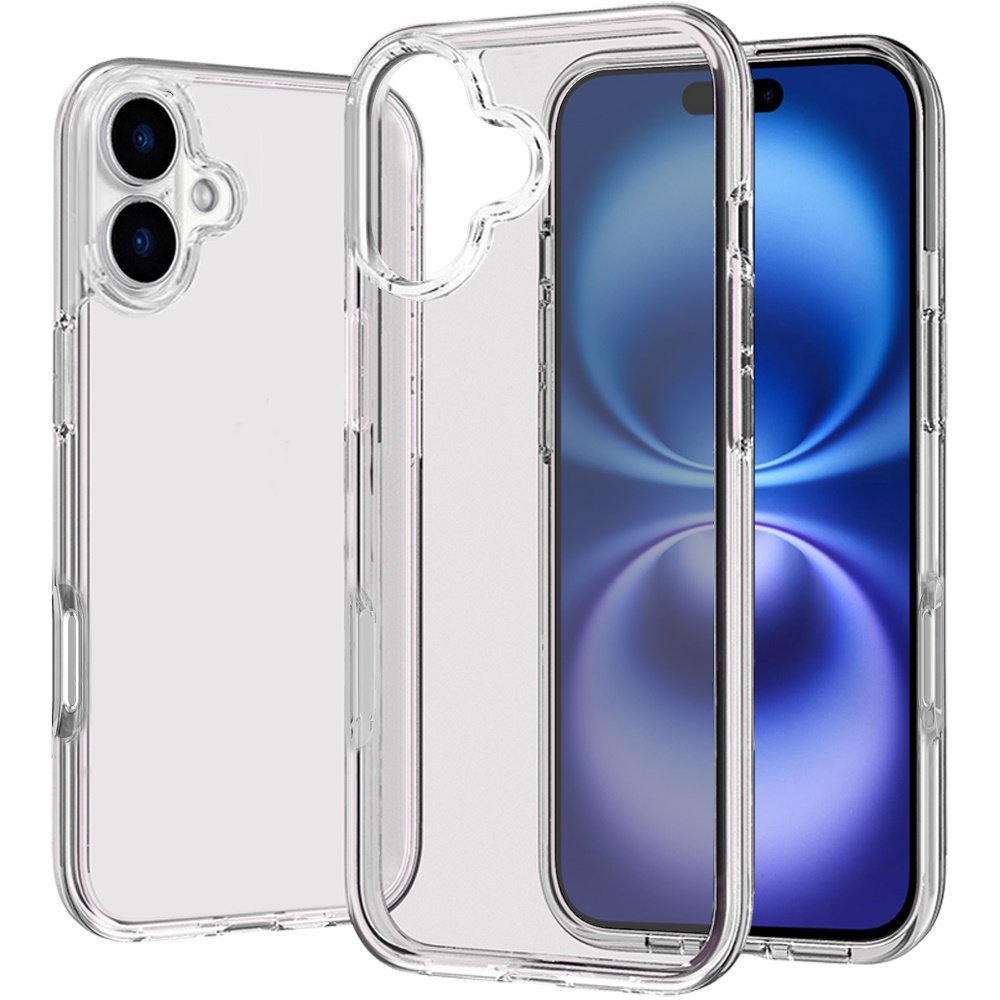 for iphone 17 sturdy ultra thick 3mm transparent hybrid case cover clear