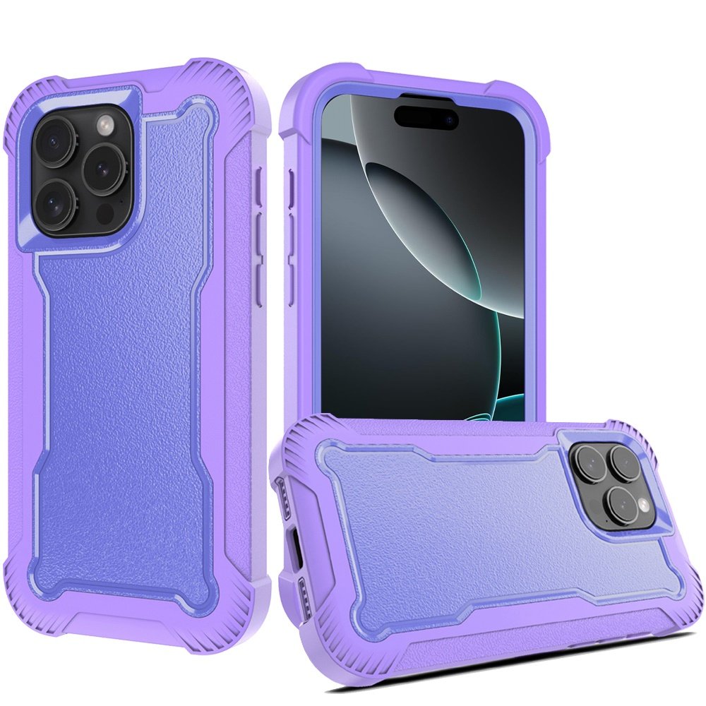 for iphone 16 pro max 6.9 inch sturdy think 3in1 tough hybrid purple