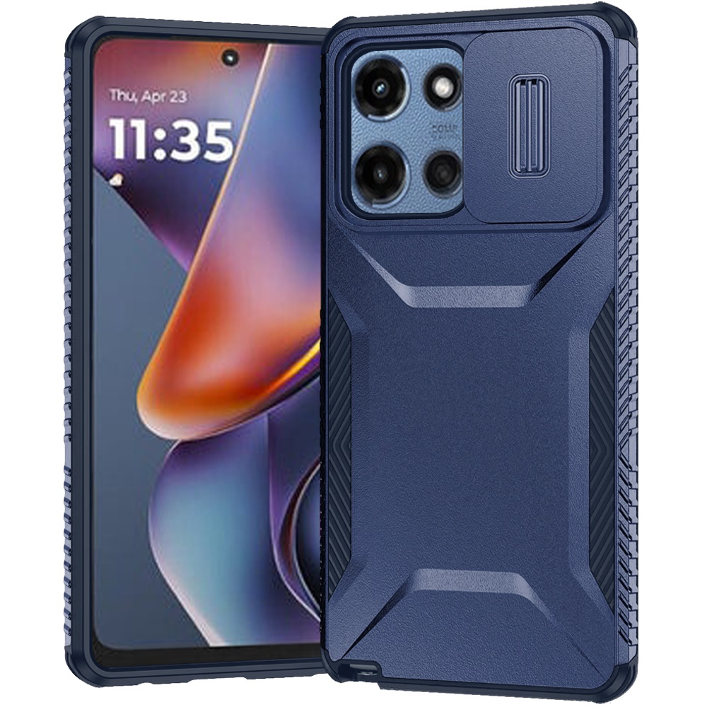for moto g 5g 2025/2026 g play 2026 ultimate u design hybrid with camera window covering dark blue