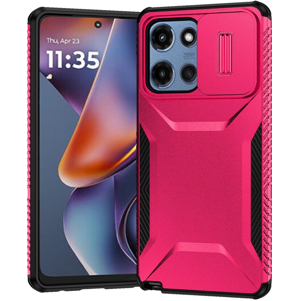 for moto g 5g 2025/2026 g play 2026 ultimate u design hybrid with camera window covering hot pink