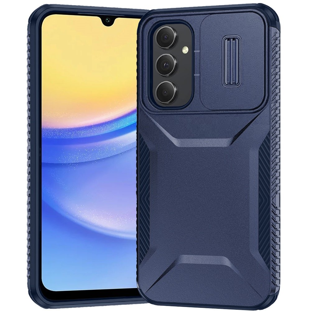 for samsung a15 5g ultimate u design hybrid with camera window covering dark blue