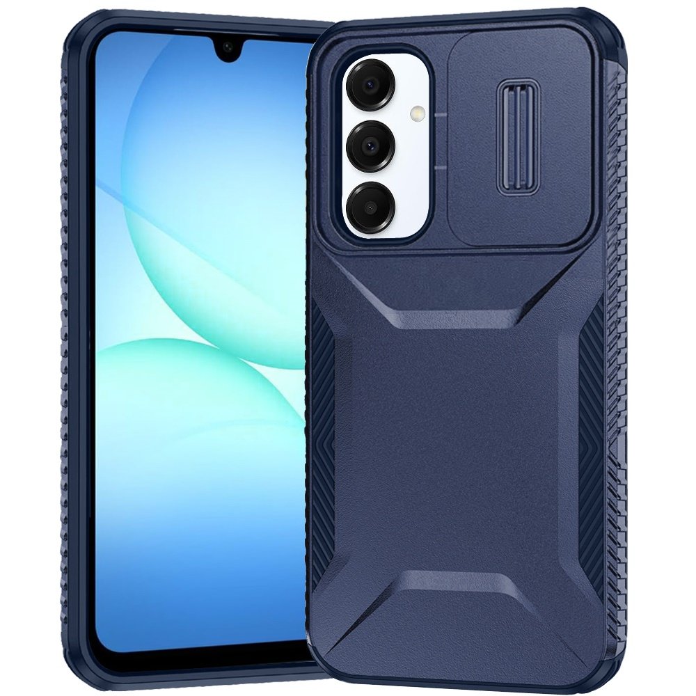 for samsung a17 5g ultimate u design hybrid with camera window covering dark blue