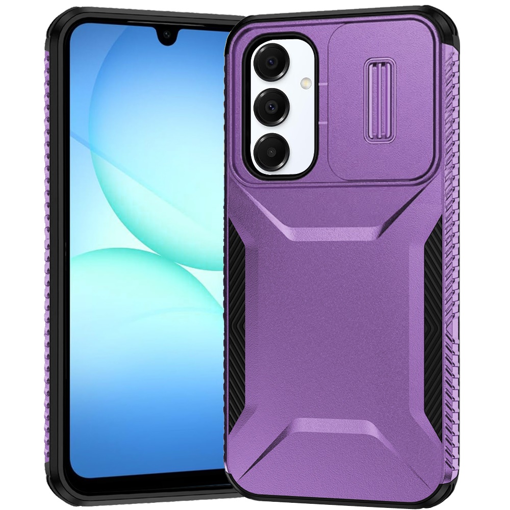 for samsung a17 5g ultimate u design hybrid with camera window covering purple