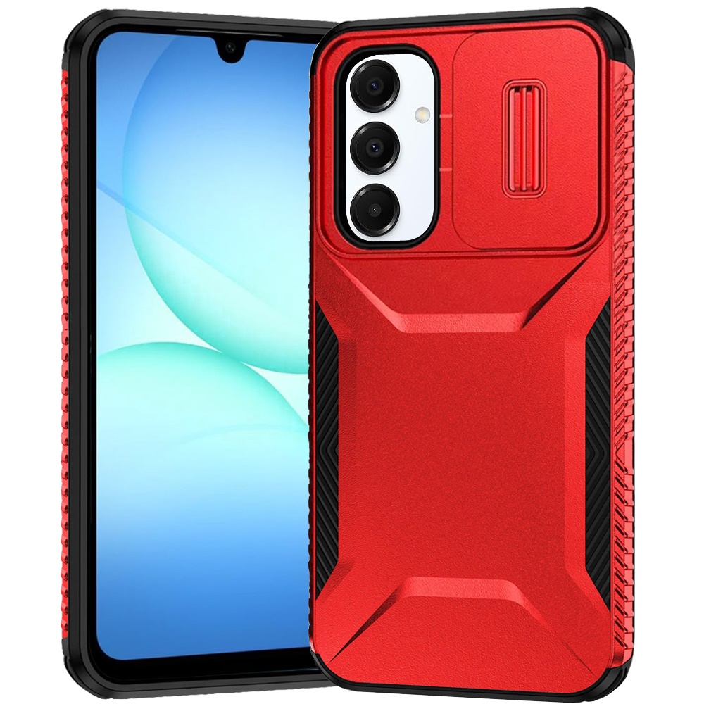 for samsung a17 5g ultimate u design hybrid with camera window covering red