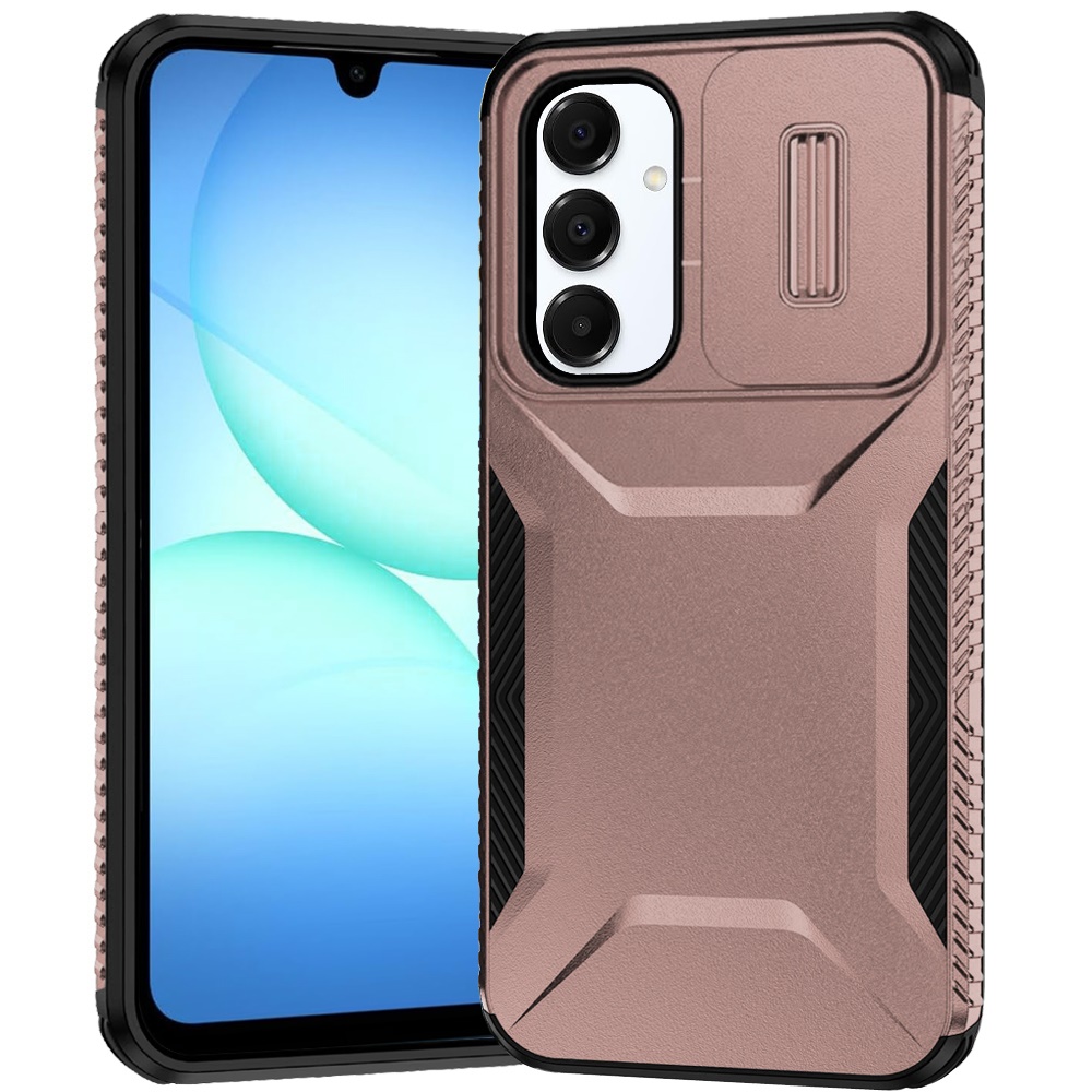 for samsung a17 5g ultimate u design hybrid with camera window covering rose gold