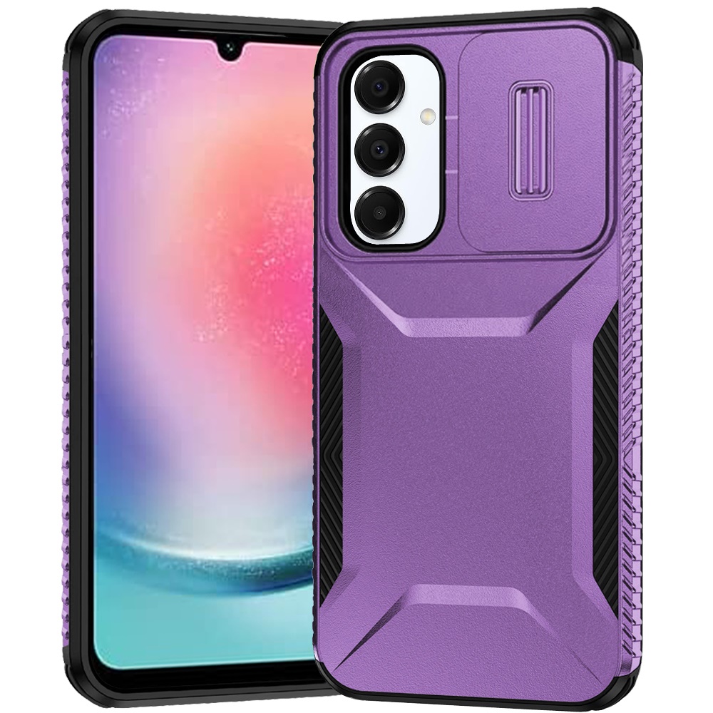 for samsung galaxy a26 ultimate u design hybrid with camera window covering dark purple