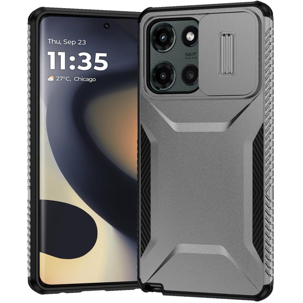 for motorola edge 2025 ultimate u design hybrid with camera window covering grey