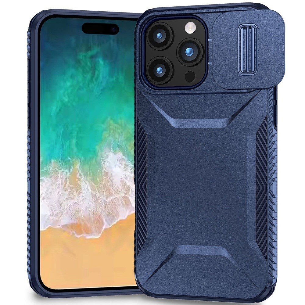 for iphone 16 pro max 6.9 inch ultimate u design hybrid with camera window covering dark blue