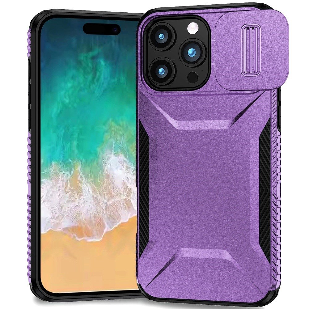 for iphone 16 pro max 6.9 inch ultimate u design hybrid with camera window covering purple