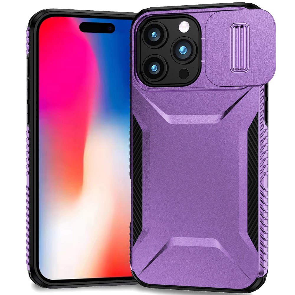 for iphone 16 pro 6.3 inch ultimate u design hybrid with camera window covering purple