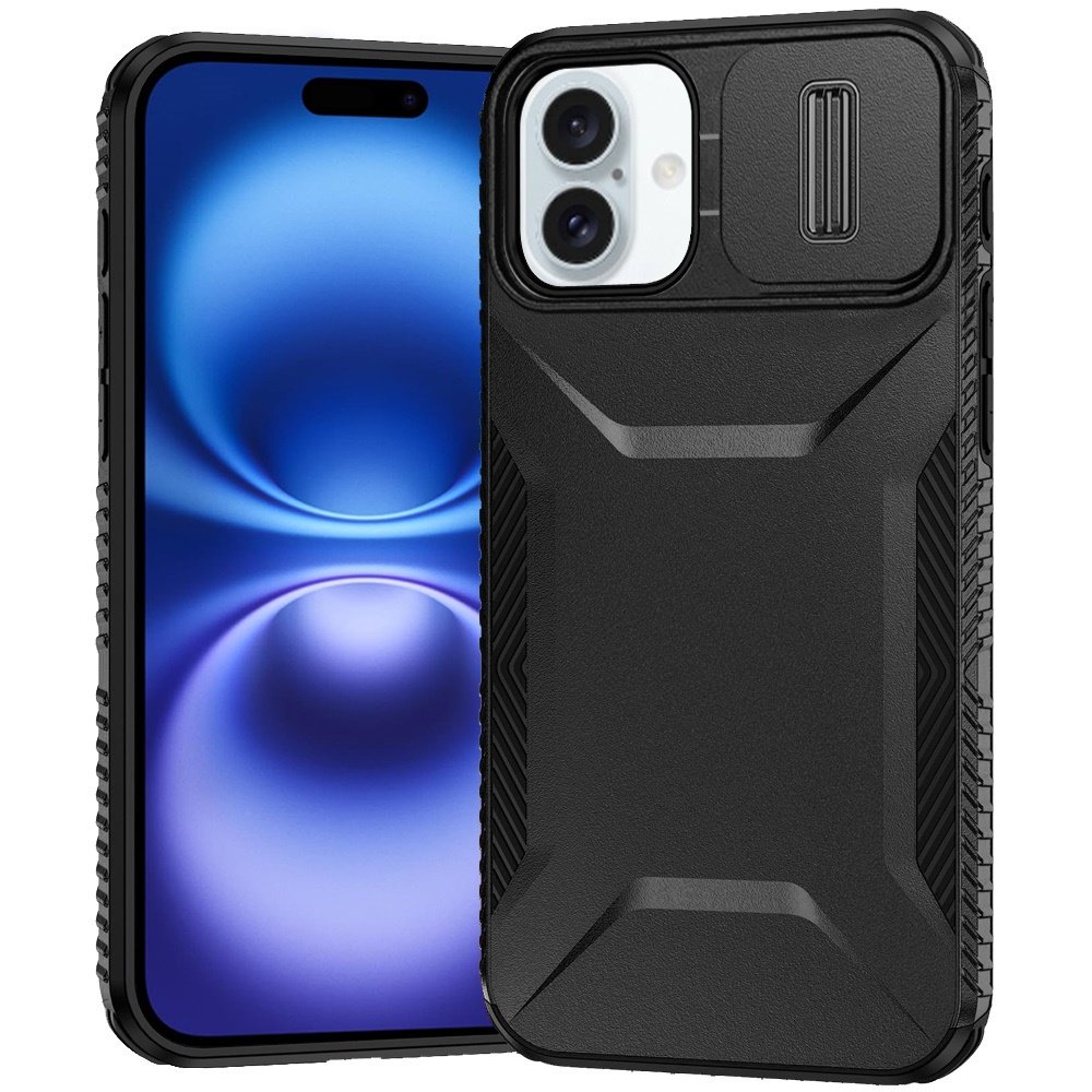 for iphone 17 ultimate u design hybrid with camera window covering black