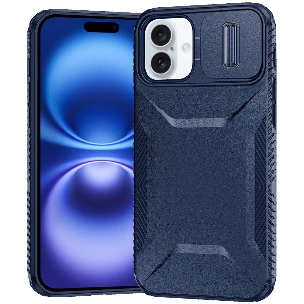 for iphone 17 ultimate u design hybrid with camera window covering dark blue