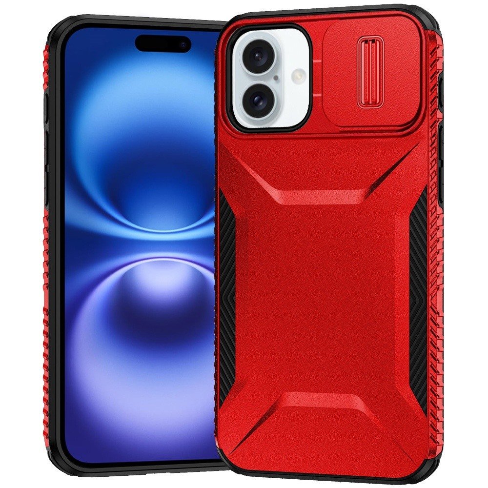 for iphone 17 ultimate u design hybrid with camera window covering red