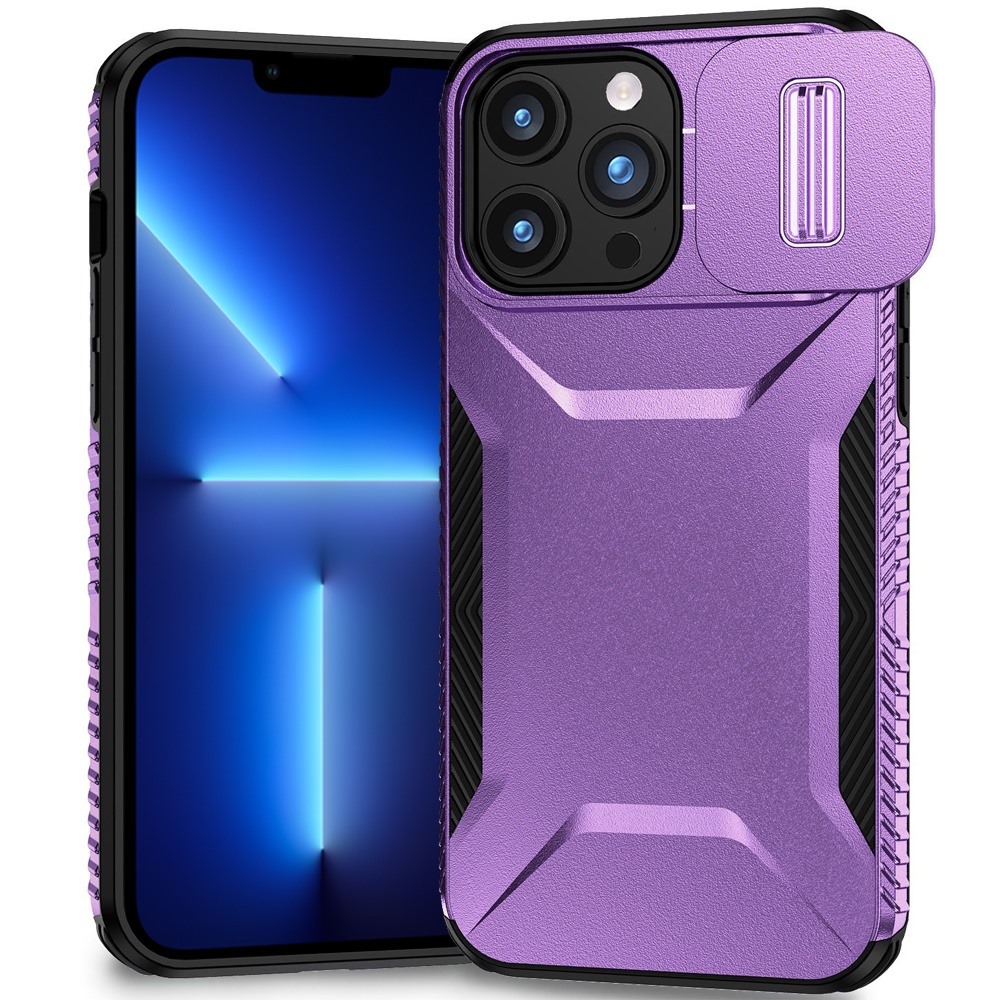 for iphone 13 pro max ultimate u design hybrid with camera window covering purple