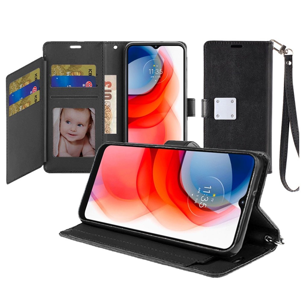 for iphone 13/14 wallet id card holder case cover black