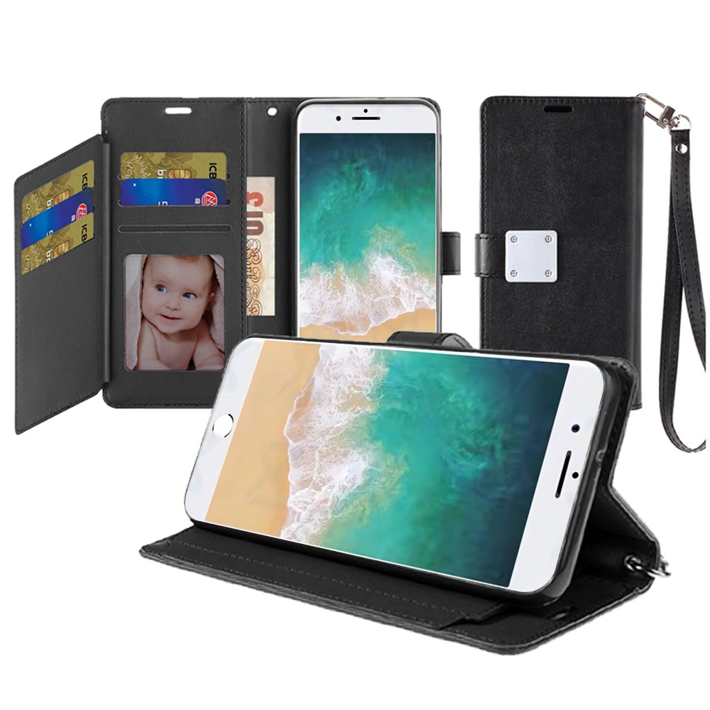 for iphone 17e / 16e / se4 wallet id card holder black