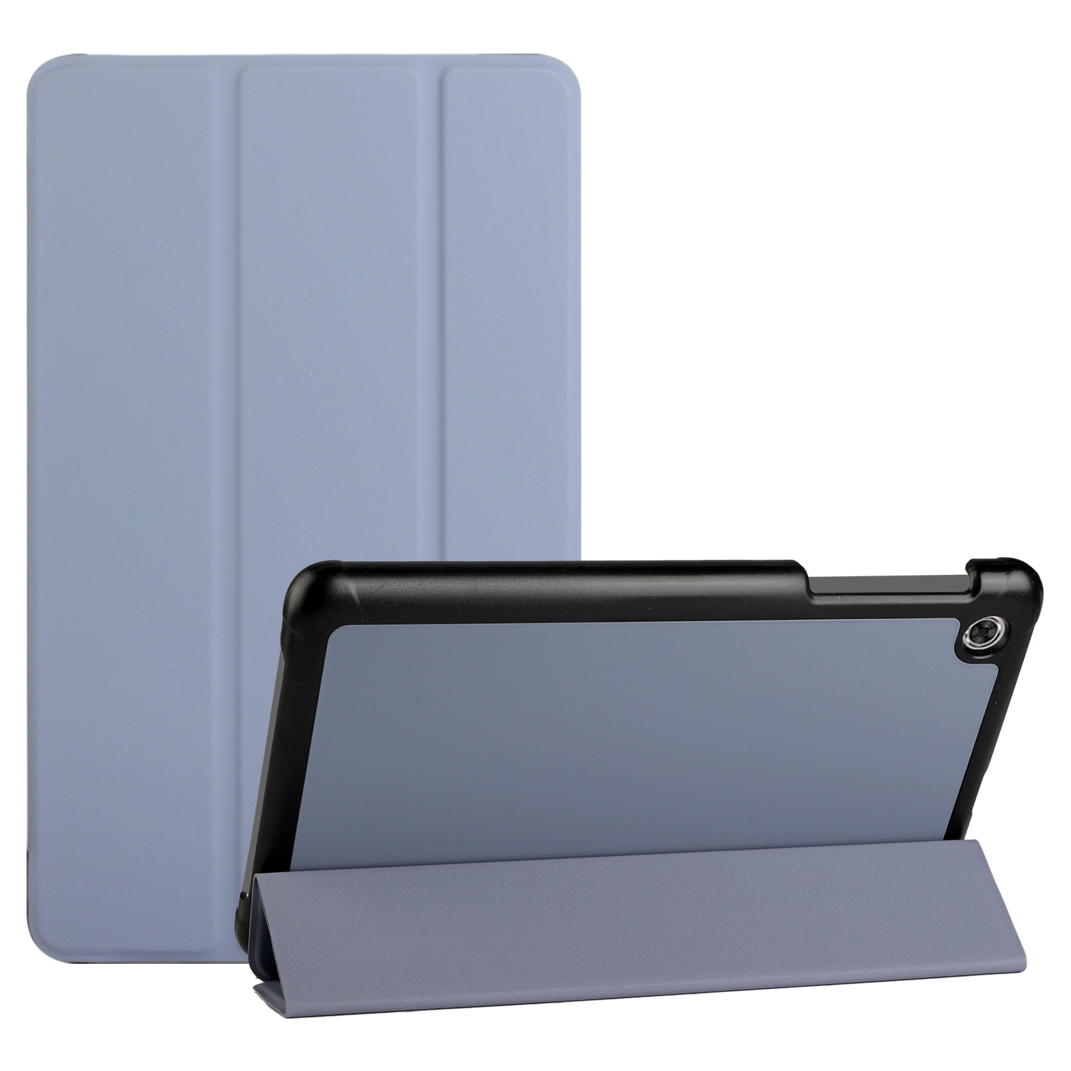 for alcatel joy tab 2 trifold magnetic closure pu leather case cover light purple