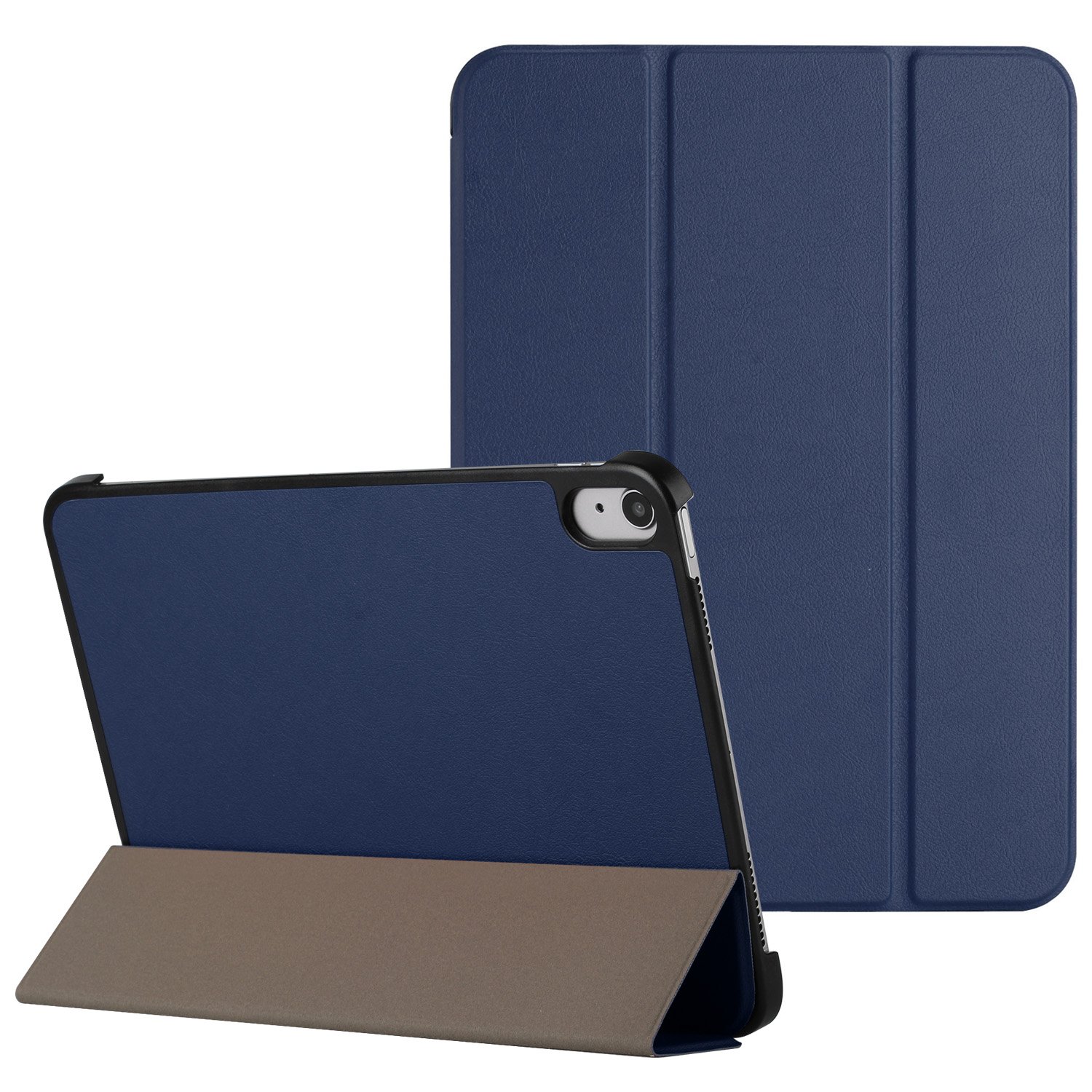 for apple new ipad 9.7 inch trifold magnetic closure pu leather case cover blue