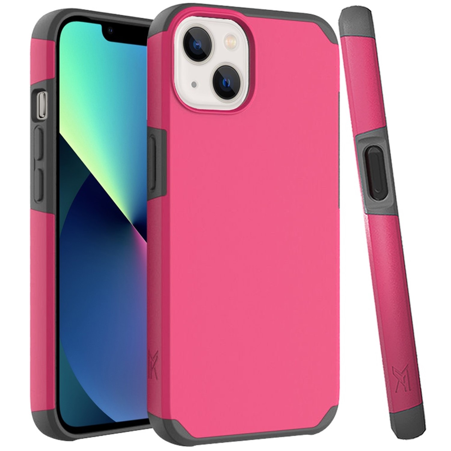 for iphone 13 pro premium minimalistic slim tough shockproof hybrid case cover virtual pink