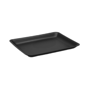 9L Black Rectangular Foam Meat Tray 200/case
