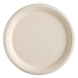 10" 1 Compartment Compostable Sugarcane. 500/case