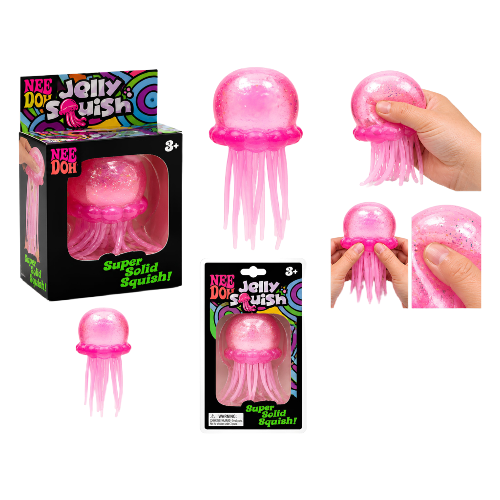Pink Jellyfish Stress Relief Squishy Toy