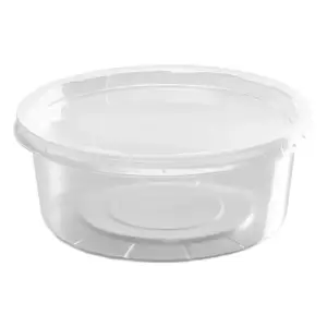 8 Oz Heavy Duty PP Plastic Translucent Soup Container with Airtight Lid. 240/case