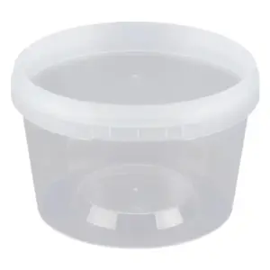 16 Oz Microwave-Safe Clear Deli Container with Airtight Lid. 250/case