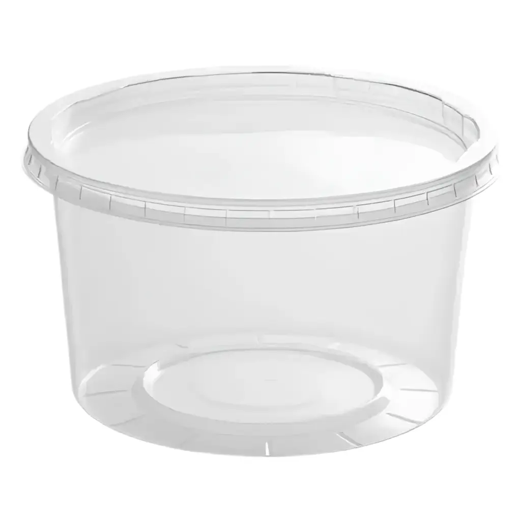 16 Oz Heavy Duty PP Plastic Translucent Soup Container with Airtight Lid 240/case
