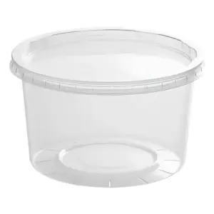 16 Oz Heavy Duty PP Plastic Translucent Soup Container with Airtight Lid 240/case
