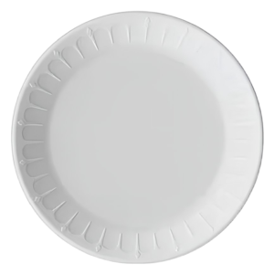 Foam Pak 10" White Disposable Foam Plate 1 Compartment.  500/case