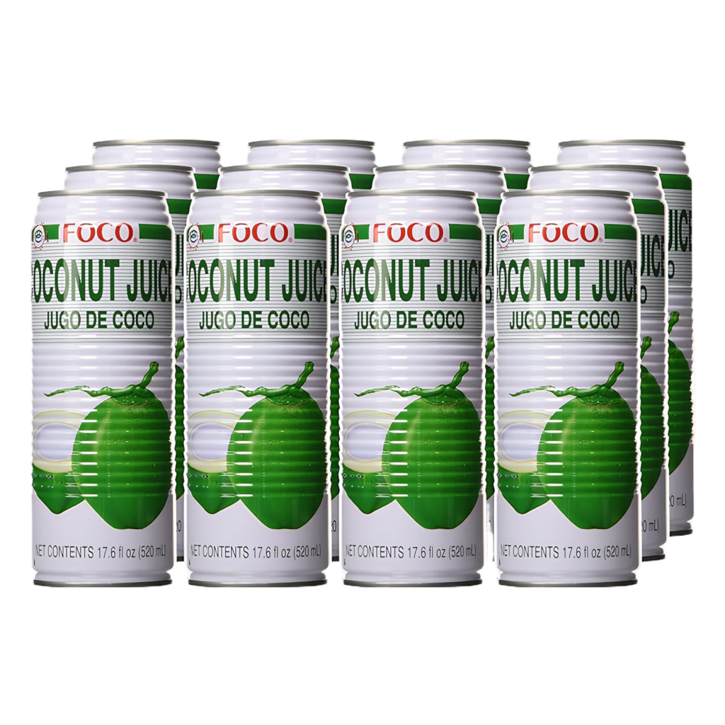 Foco Coconut Juice, 17.6 Fl Oz, Pack of 24