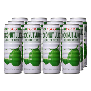 Foco Coconut Juice, 17.6 Fl Oz, Pack of 24