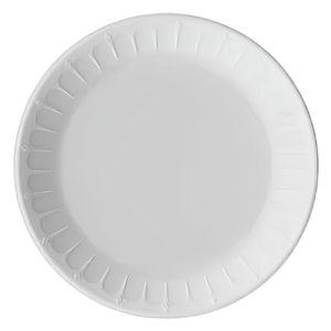 Foam Pak 6" White Disposable Foam Plate 1 Compartment. 500/case