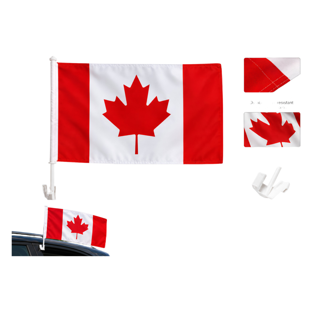 Canada Car Window Flag – Canadian Flag Vehicle Mount Banner 30x45cm