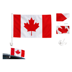 Canada Car Window Flag – Canadian Flag Vehicle Mount Banner 30x45cm